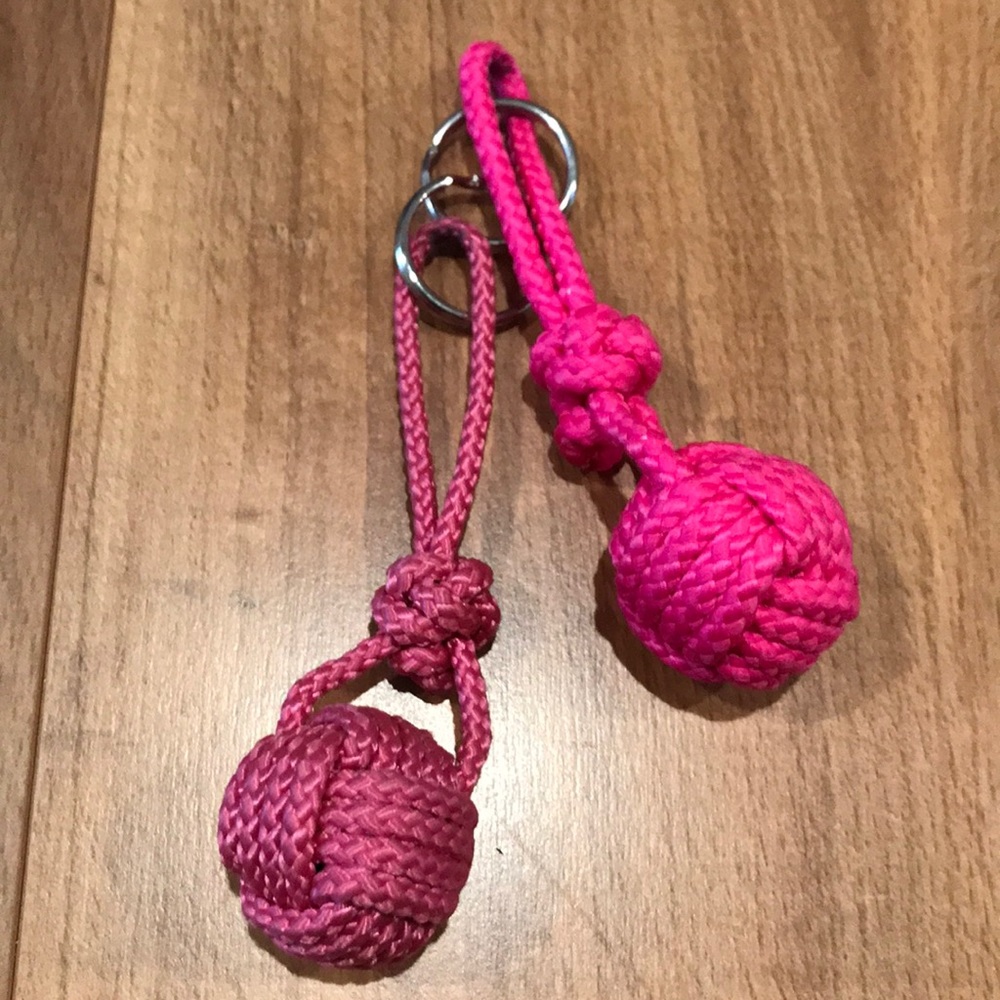 2 nautical knot keychains